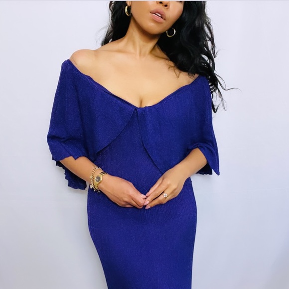 Zara | Purple Flutter Sleeve Long Maxi Dress S - Picture 12 of 14